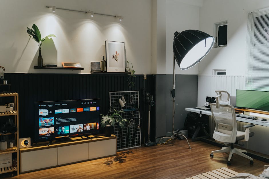 Smart TV avec abonnement IPTV 12 mois dans un salon moderne